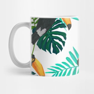 Exotic Toucan Bird Colorful Bill Tropical Floral Plant Gift Mug